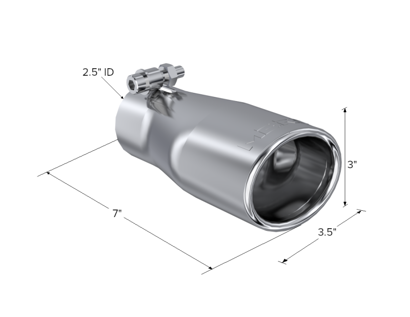 MBRP Universal Tip 3in O.D. Oval 2 inlet 10 length - MBRP PT5116