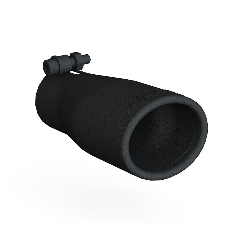 MBRP Universal Tip 2.5 O.D. Oval End 3.75 Inlet 10in length - Black Finish - MBRP PT5116BLK