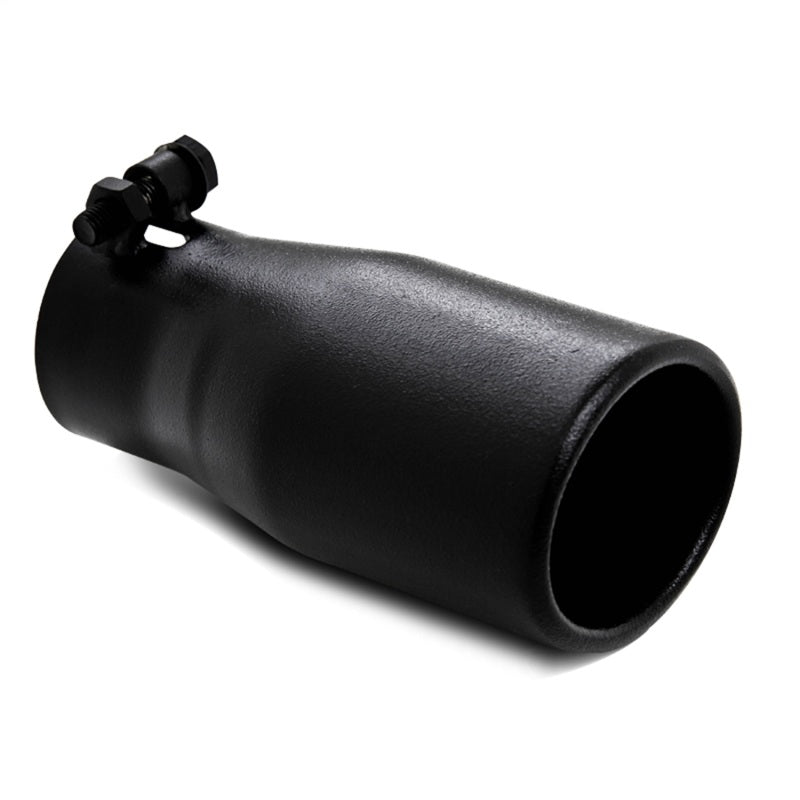 MBRP Universal Tip 2.5 O.D. Oval End 3.75 Inlet 10in length - Black Finish - MBRP PT5116BLK