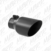 Load image into Gallery viewer, MBRP Universal 4in OD Dual Wall Angled 2.5in Inlet 8in Lgth Exhaust Tip - Black - MBRP PT5123BLK