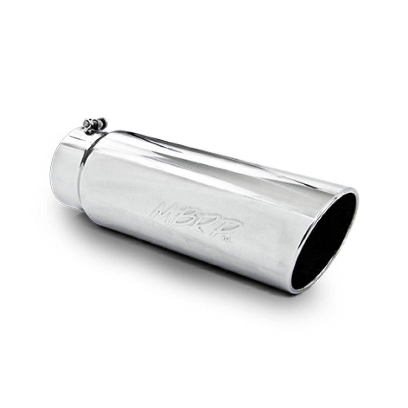 MBRP Universal Tip 6in OD Angled Rolled End 5in Inlet 18in Lgth T304 Exhaust - MBRP PT5125