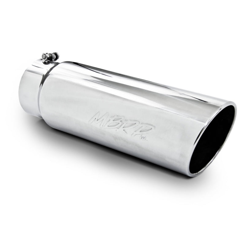 MBRP Universal Tip 6in OD Angled Rolled End 5in Inlet 18in Lgth T304 Exhaust - MBRP PT5125