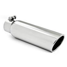 Load image into Gallery viewer, MBRP Universal Tip 3.5in OD 2.5in Inlet 12in L Angled Cut Rolled End Clampless No-Weld T304 - MBRP PT5148