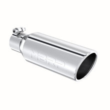 Load image into Gallery viewer, MBRP Universal Tip 4in OD 2.5in Inlet 12in Length Angled Cut Rolled End Clampless No-Weld T304 - MBRP PT5150