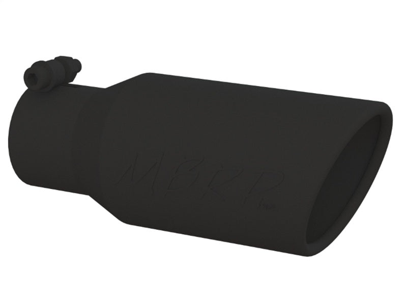 MBRP Universal Angled Rolled End Tip 4in OD / 2-3/4in Inlet / 10in Length - Black - MBRP PT5157BLK