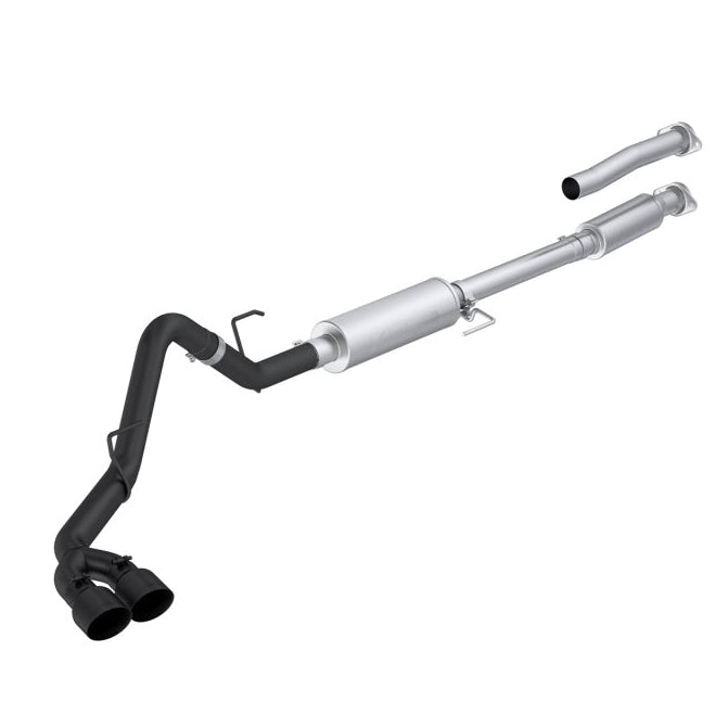 MBRP 3" cat-back exhaust full system view black coating