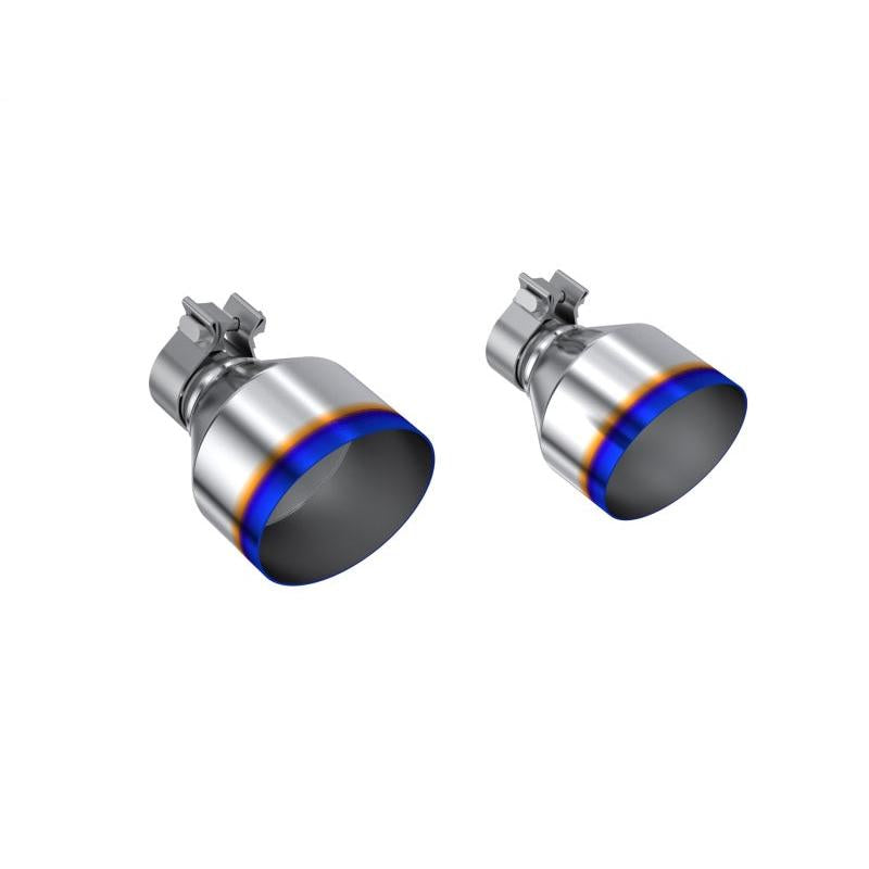 MBRP MBRP T304 SS Burnt End Tip 2.125inID, 5inOD Out, 7.25in Length, Pair 17-25 BRZ / GR86