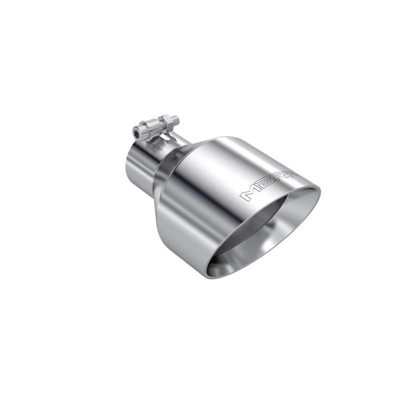 MBRP MBRP T304 SS Tip 2.5in ID, 5in OD Out, 8in Length, Angle Cut, Dual Wall