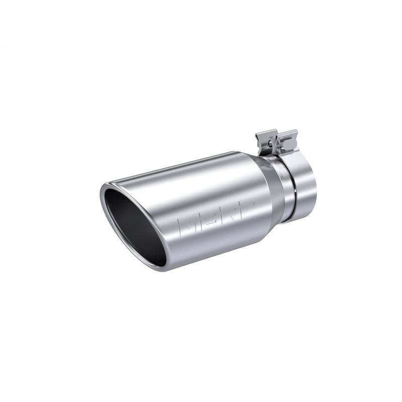 MBRP MBRP T304 Stainless Steel, 4.5inOD, 3.2i Inlet ID, 10in Length, Single Walled, Angled Cut Rolled End