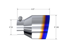 Load image into Gallery viewer, MBRP T304 Stainless Steel Burnt End Angle Cut Exhaust Tip - 3in. ID / 5in. OD / 6.5in. Length - Black Ops Auto Works