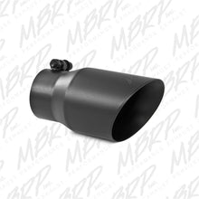 Load image into Gallery viewer, MBRP Tip 3in Round x 4in Inlet OD Dual Walled Angled Black Tip - Fits all 3in Exhausts - Black Ops Auto Works