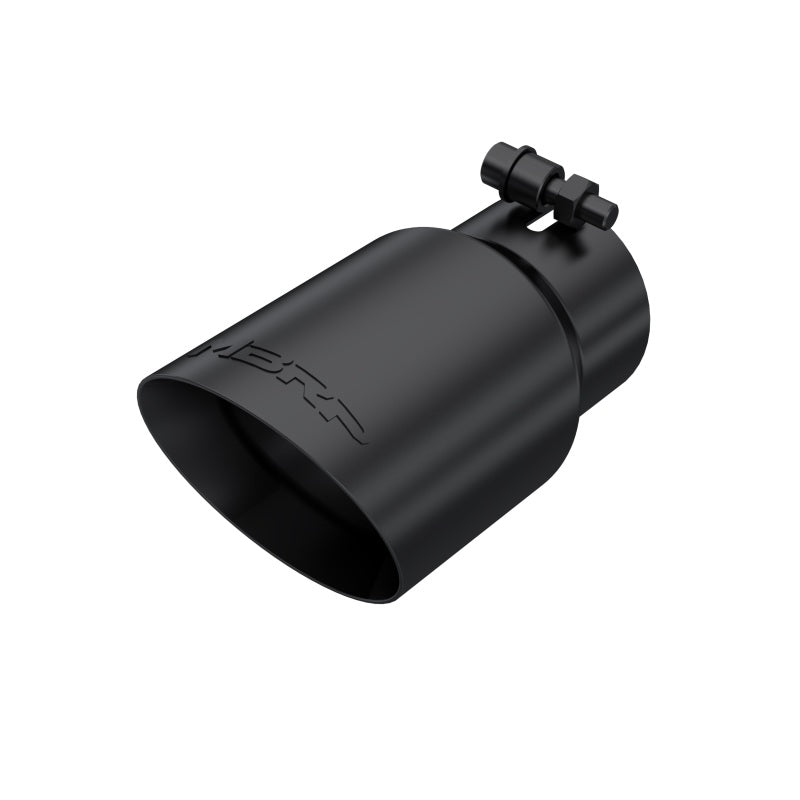 MBRP Tip 3in Round x 4in Inlet OD Dual Walled Angled Black Tip - Fits all 3in Exhausts - Black Ops Auto Works