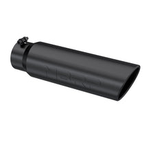 Load image into Gallery viewer, MBRP Universal 5in OD Angled Rolled End 4in Inlet 18in Lgth Black Finish Exhaust Tip - Black Ops Auto Works
