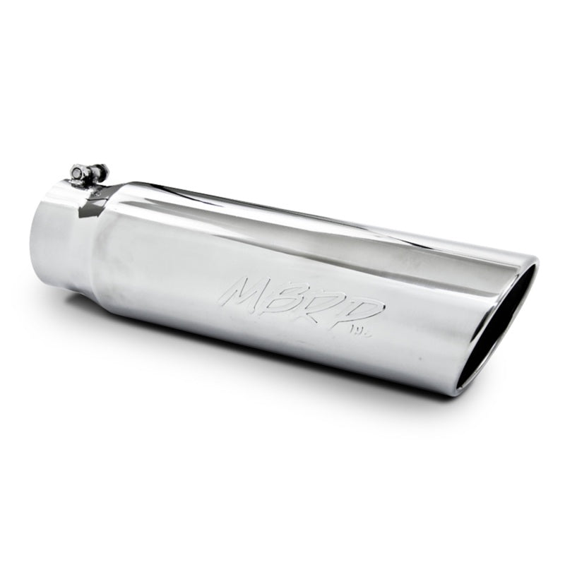 MBRP Universal 5in OD Angled Rolled End 4in Inlet 18in Lgth T304 Exhaust Tip - Black Ops Auto Works