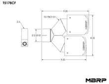Load image into Gallery viewer, MBRP Universal Carbon Fiber Dual Tip 4in OD/2.5in Inlet - Black Ops Auto Works