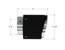 Load image into Gallery viewer, MBRP Universal Carbon Fiber Tip, 3in. ID./5in. OD./ 6.13in L. Angle Cut Dual Wall - Black Ops Auto Works