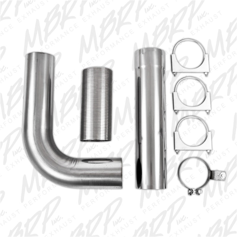 MBRP Universal Full Size Pickup Single Stack 5in Kit AL - Black Ops Auto Works