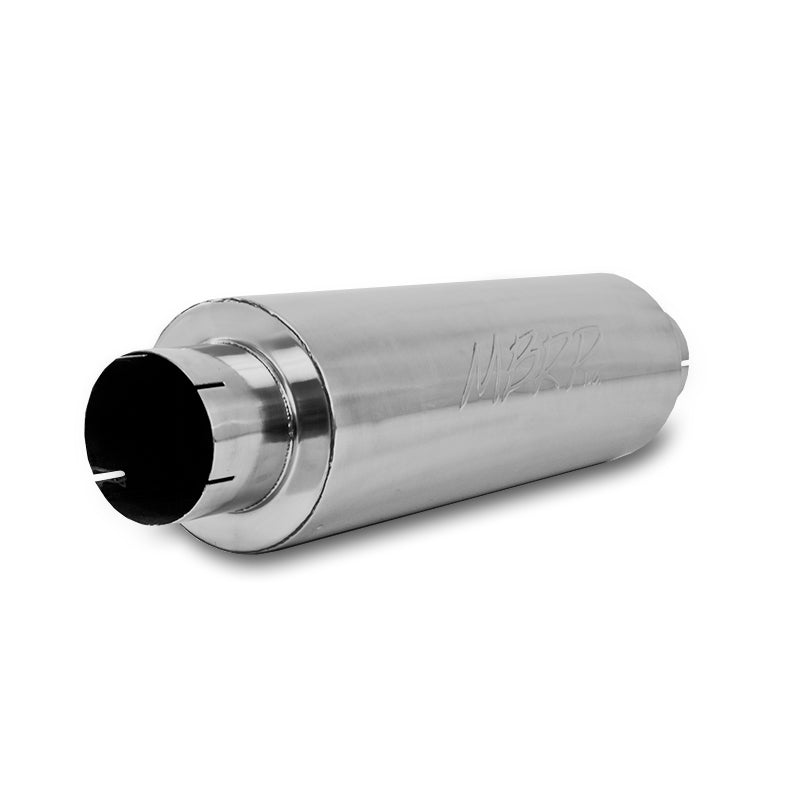 MBRP Universal Quiet Tone Muffler 5in Inlet /Outlet 8in Dia Body 31in Overall - Black Ops Auto Works