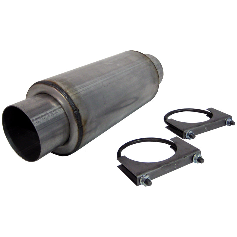 MBRP Universal Resonator 4 Inlet /Outlet 12 Body 18 Overall Aluminized - Black Ops Auto Works