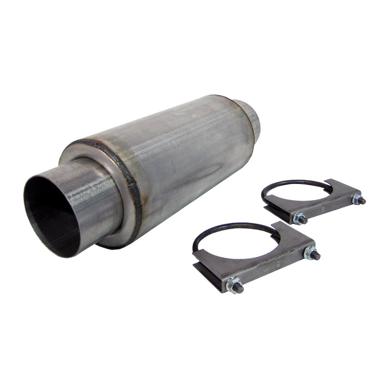 MBRP Universal Resonator 4 Inlet /Outlet 12 Body 18 Overall Aluminized - Black Ops Auto Works