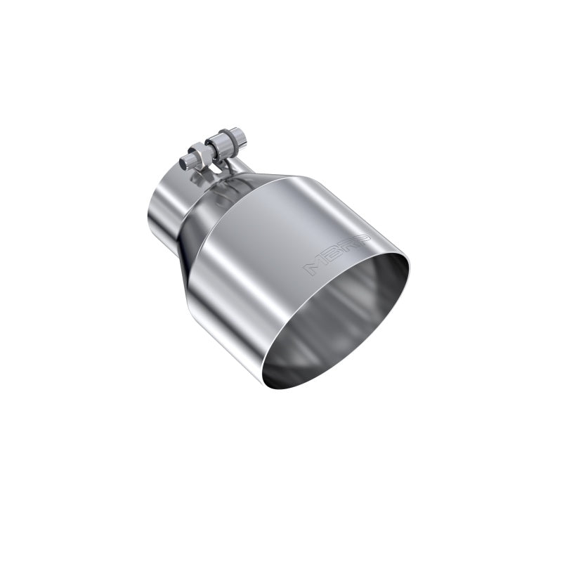 MBRP Universal T304 Stainless Steel Tip, 3in ID / 5in OD Out / 6.5in Length / Angle Cut  Single Wall - Black Ops Auto Works
