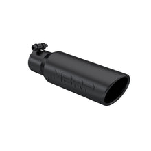 Load image into Gallery viewer, MBRP Universal Tip 3in O.D. Angled Rolled End 2 inlet 12 length - Black Finish - Black Ops Auto Works