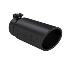Load image into Gallery viewer, MBRP Universal Tip 4 O.D. Angled Rolled End 3.5 inlet 10 length- Black Finish - Black Ops Auto Works