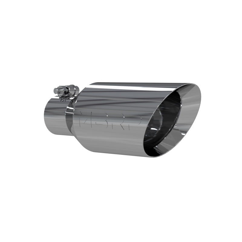 MBRP Universal Tip 4.5 O.D. Dual Walled Angled Rolled End 2.5 Inlet 12in Length - T304 - Black Ops Auto Works