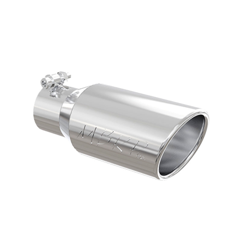MBRP Universal Tip 4in OD 3in Inlet 10in Length Angled Rolled End T304 - Black Ops Auto Works