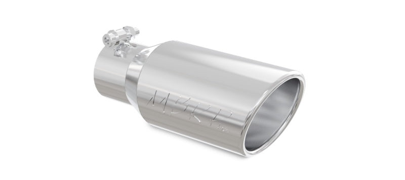 MBRP Universal Tip 4in OD 3in Inlet 10in Length Angled Rolled End T304 - Black Ops Auto Works