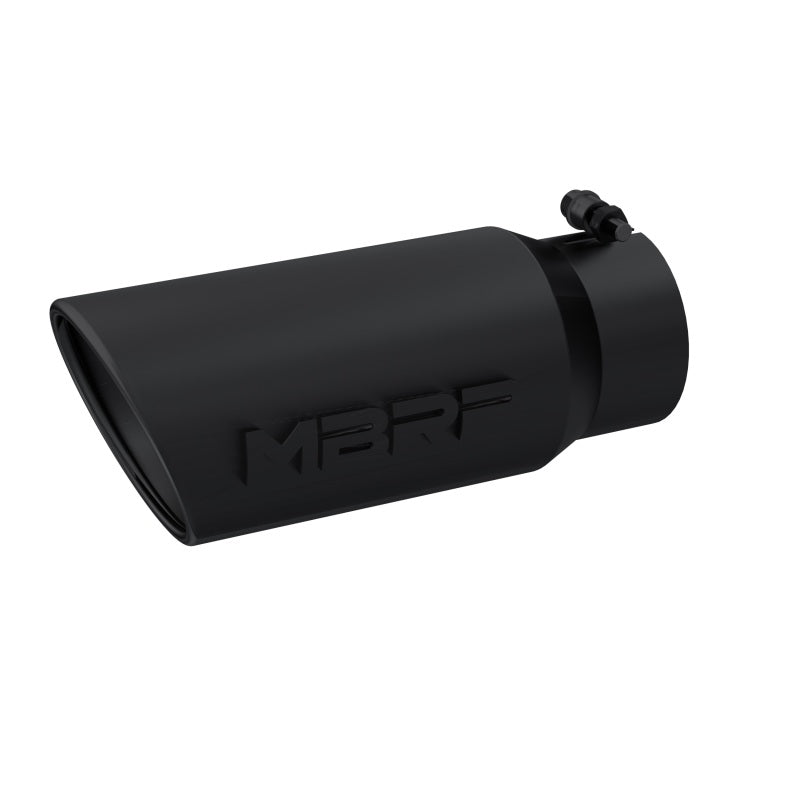MBRP Universal Tip 5 O.D. Angled Rolled End 4 inlet 12 length - Black Finish - Black Ops Auto Works