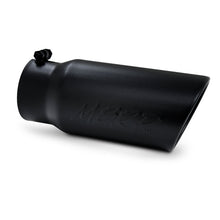 Load image into Gallery viewer, MBRP Universal Tip 5 O.D. Angled Rolled End 4 inlet 12 length - Black Finish - Black Ops Auto Works