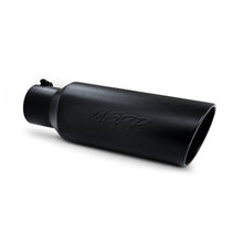 Load image into Gallery viewer, MBRP Universal Tip 6in OD Rolled End 4in Inlet 18in L Black Coated Exhaust Tip - Black Ops Auto Works