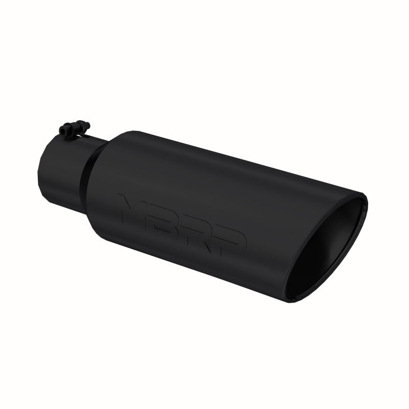 MBRP Universal Tip 6in OD Rolled End 4in Inlet 18in L Black Coated Exhaust Tip - Black Ops Auto Works