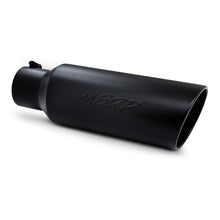 Load image into Gallery viewer, MBRP Universal Tip 6in OD Rolled End 4in Inlet 18in L Black Coated Exhaust Tip - Black Ops Auto Works