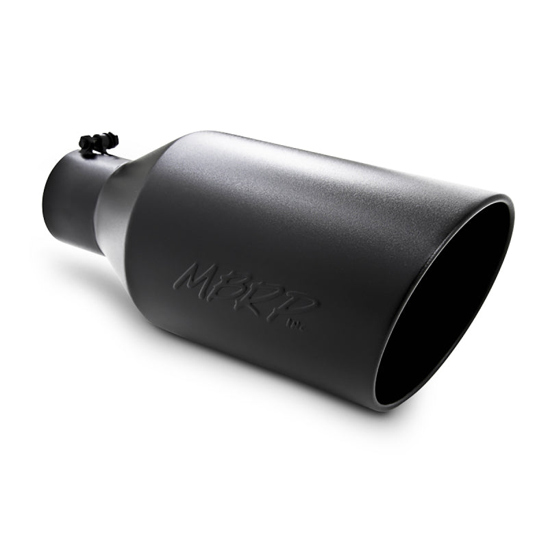 MBRP Universal Tip 8in O.D. Rolled End 4in inlet 18in length Black - Black Ops Auto Works