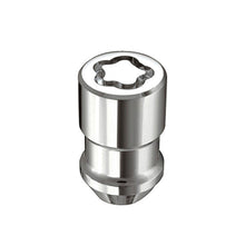 Load image into Gallery viewer, McGard 24537 chrome wheel lock nut set 5pk cone seat M12x1.5 main view with key  