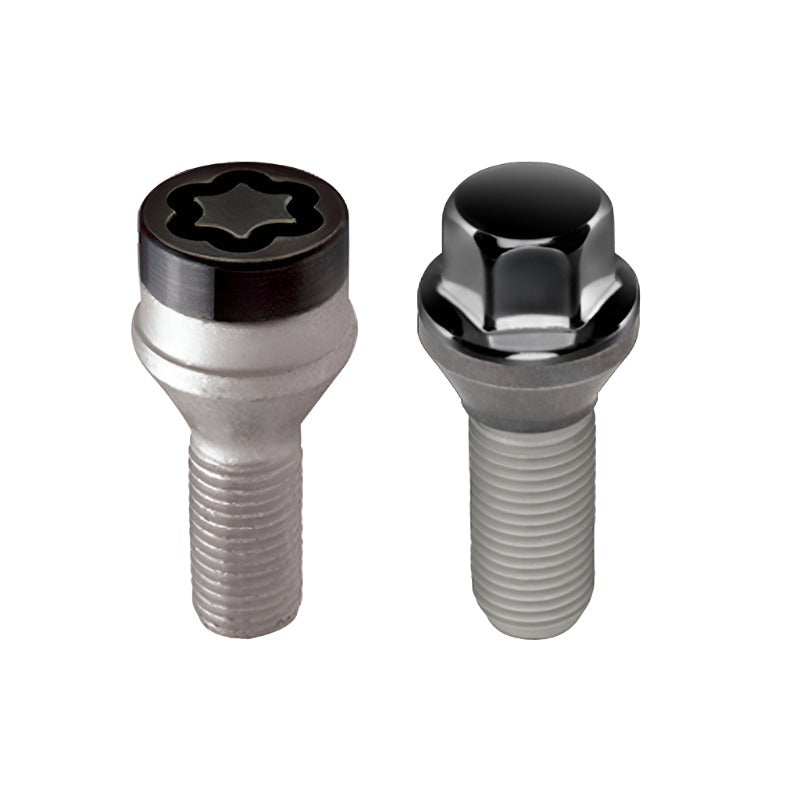 McGard 5 Lug Hex Install Kit w/Locks (Cone Seat Bolt) M14X1.25 / 17mm Hex / 27.5mm Shank L. - Black - Black Ops Auto Works
