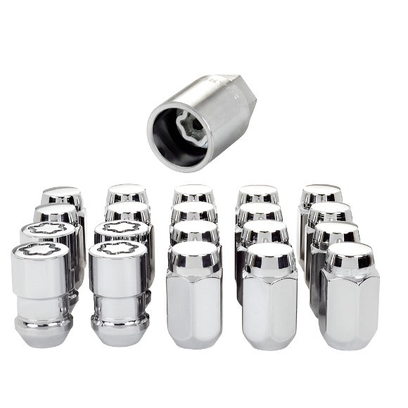 McGard 5 Lug Hex Install Kit w/Locks (Cone Seat Nut) M12X1.5 / 13/16 Hex / 1.5in. Length - Chrome - Black Ops Auto Works
