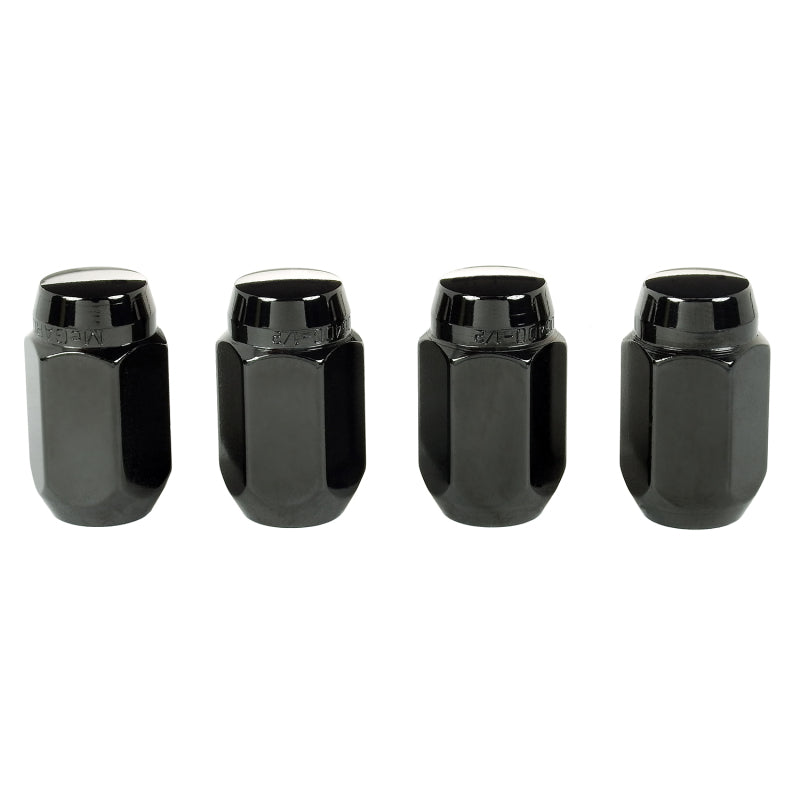 McGard Hex Lug Nut (Cone Seat) 1/2-20 / 13/16 Hex / 1.5in. Length (4-Pack) - Black - Black Ops Auto Works