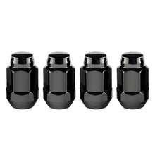 Load image into Gallery viewer, McGard Hex Lug Nut (Cone Seat Bulge Style) M12X1.5 / 3/4 Hex / 1.45in. Length (4-Pack) - Black - Black Ops Auto Works