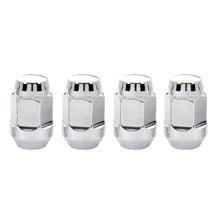 Load image into Gallery viewer, McGard Hex Lug Nut (Cone Seat Bulge Style) M12X1.5 / 3/4 Hex / 1.45in. Length (4-Pack) - Chrome - Black Ops Auto Works