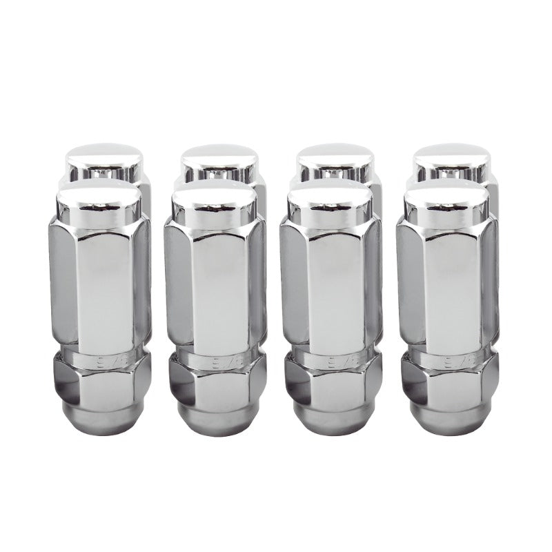 McGard Hex Lug Nut (Cone Seat / Duplex) 9/16-18 / 7/8 Hex / 2.5in. Length (8-Pack) - Chrome - Black Ops Auto Works