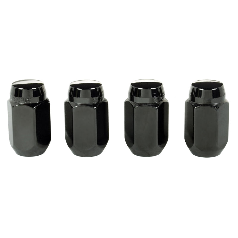 McGard Hex Lug Nut (Cone Seat) M12X1.5 / 13/16 Hex / 1.5in. Length (4-pack) - Black - Black Ops Auto Works