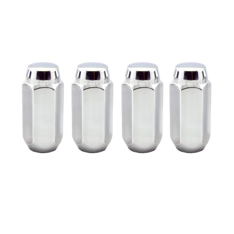 McGard Hex Lug Nut (Cone Seat) M14X1.5 / 13/16 Hex / 1.945in. Length (4-Pack) - Chrome - Black Ops Auto Works