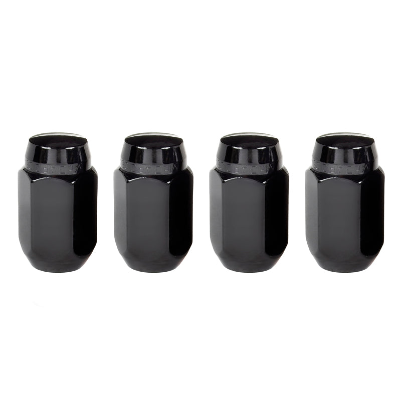 McGard Hex Lug Nut (Cone Seat) M14X1.5 / 22mm Hex / 1.635in. Length (4-Pack) - Black - Black Ops Auto Works