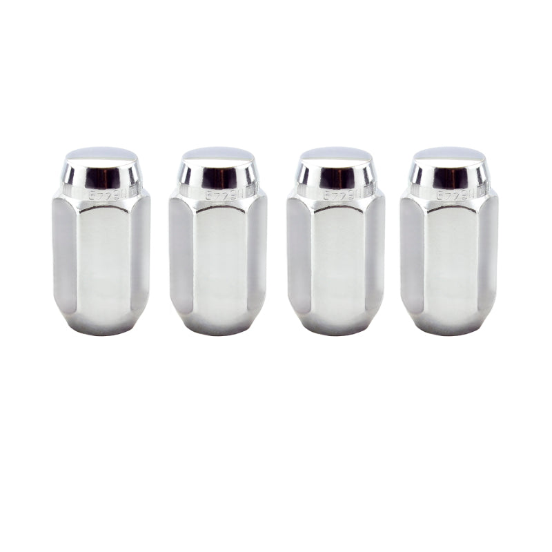 McGard Hex Lug Nut (Cone Seat) M14X1.5 / 22mm Hex / 1.635in. Length (4-Pack) - Chrome - Black Ops Auto Works