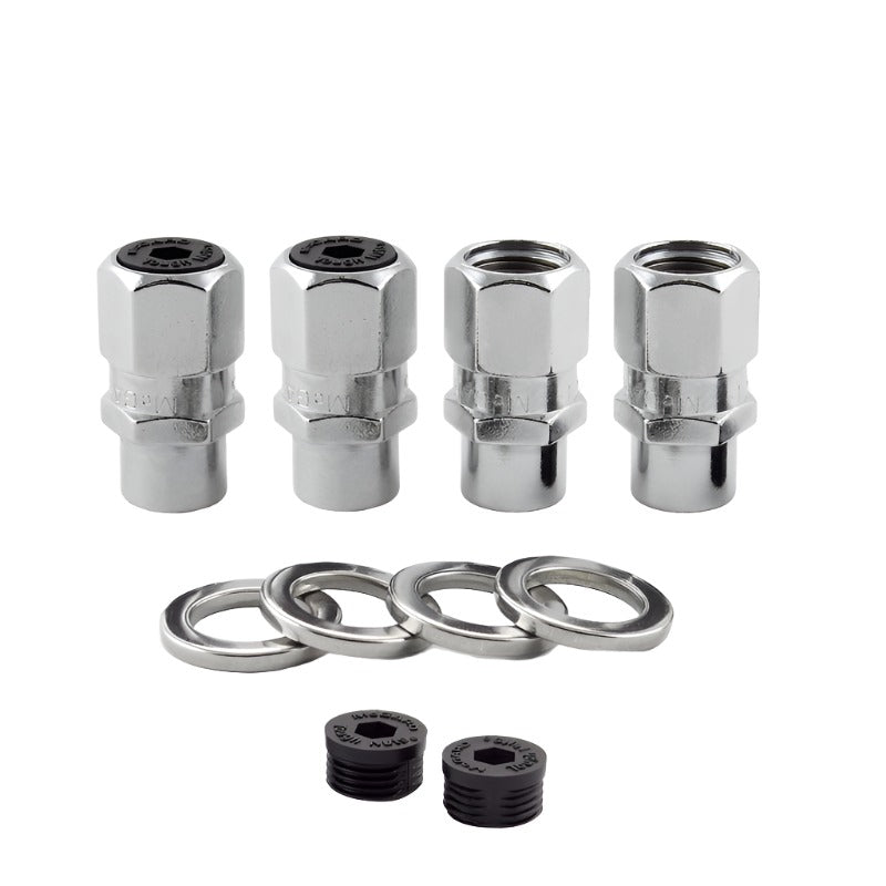 McGard Hex Lug Nut (Drag Racing Short Shank) 1/2-20 / 13/16 Hex / 1.6in. Length (4-Pack) - Chrome - Black Ops Auto Works