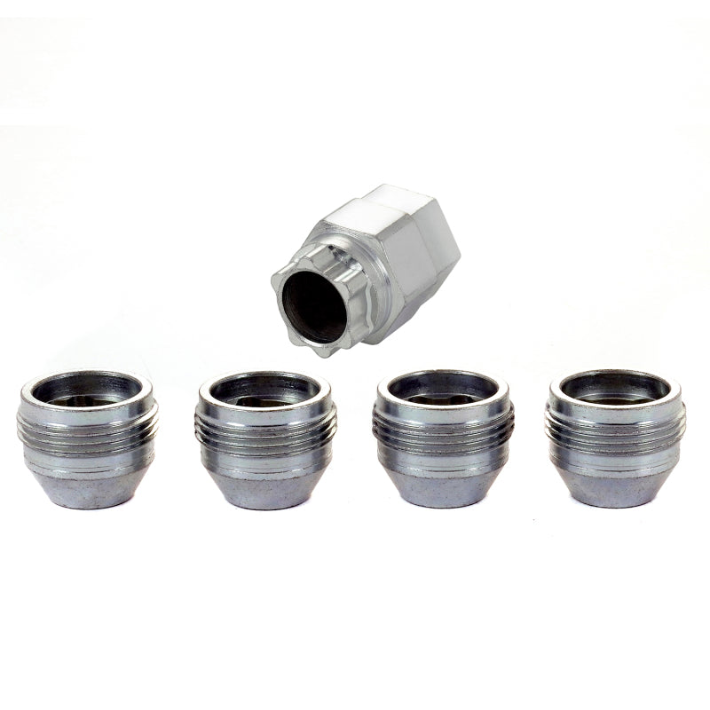 McGard Wheel Lock Nut Set - 4pk. (Under Hub Cap / Cone Seat) 1/2-20 / 3/4 & 13/16 Hex / .775in. L - McGard 24010