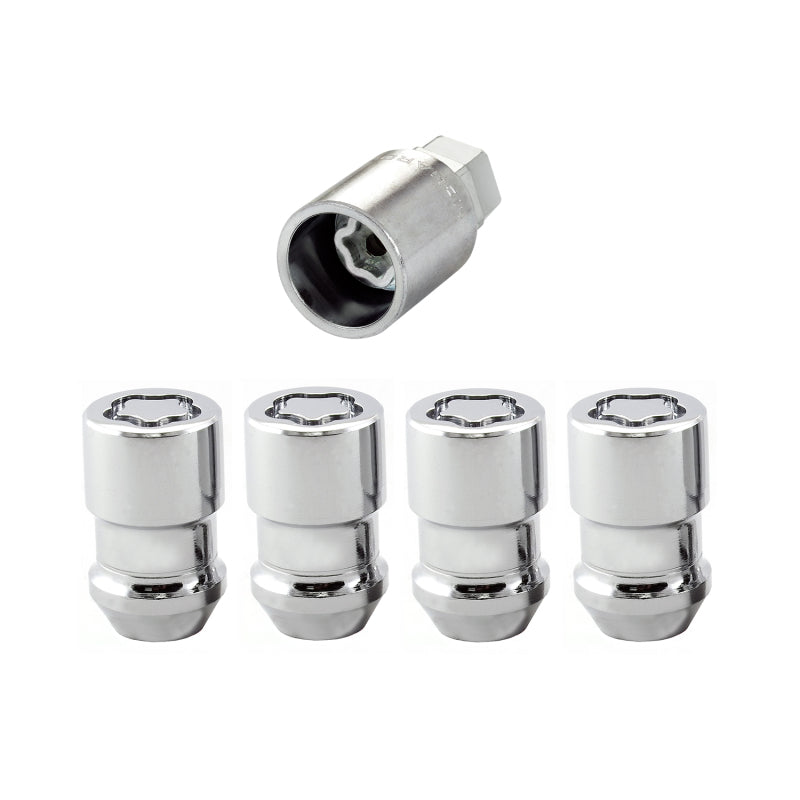 McGard Wheel Lock Nut Set - 4pk. (Cone Seat) M12X1.5 / 19mm & 21mm Dual Hex / 1.46in. L - Chrome - McGard 24137